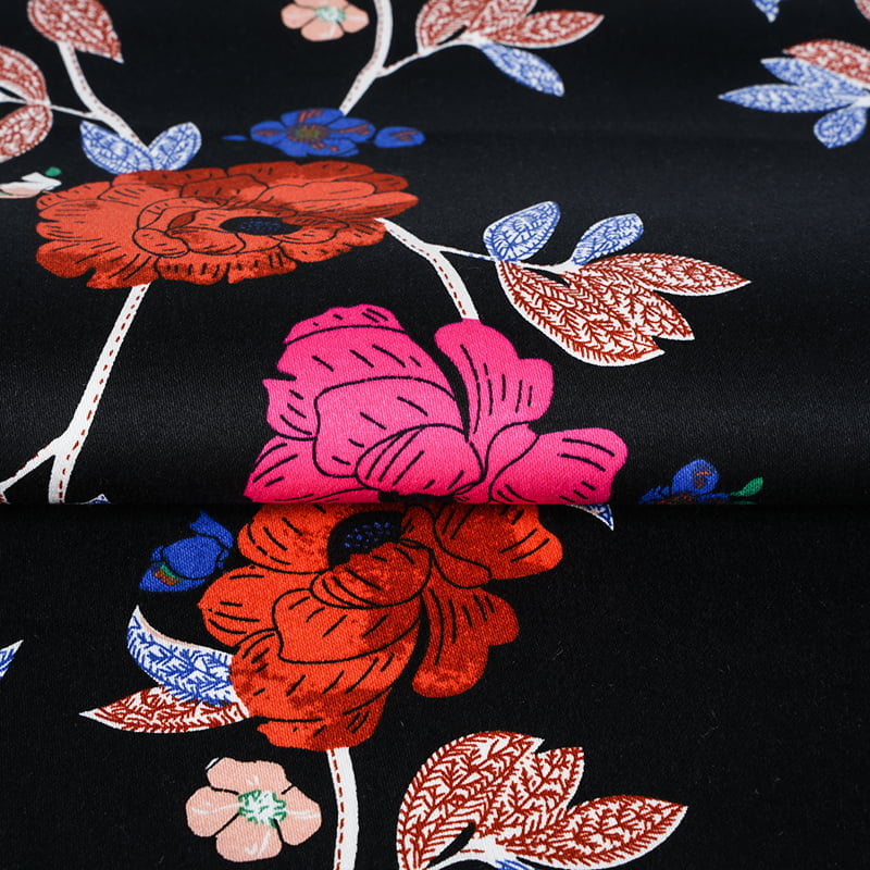 Tejido Transpirable Impreso para Top, Falda y Pantalones de Algodón Spandex