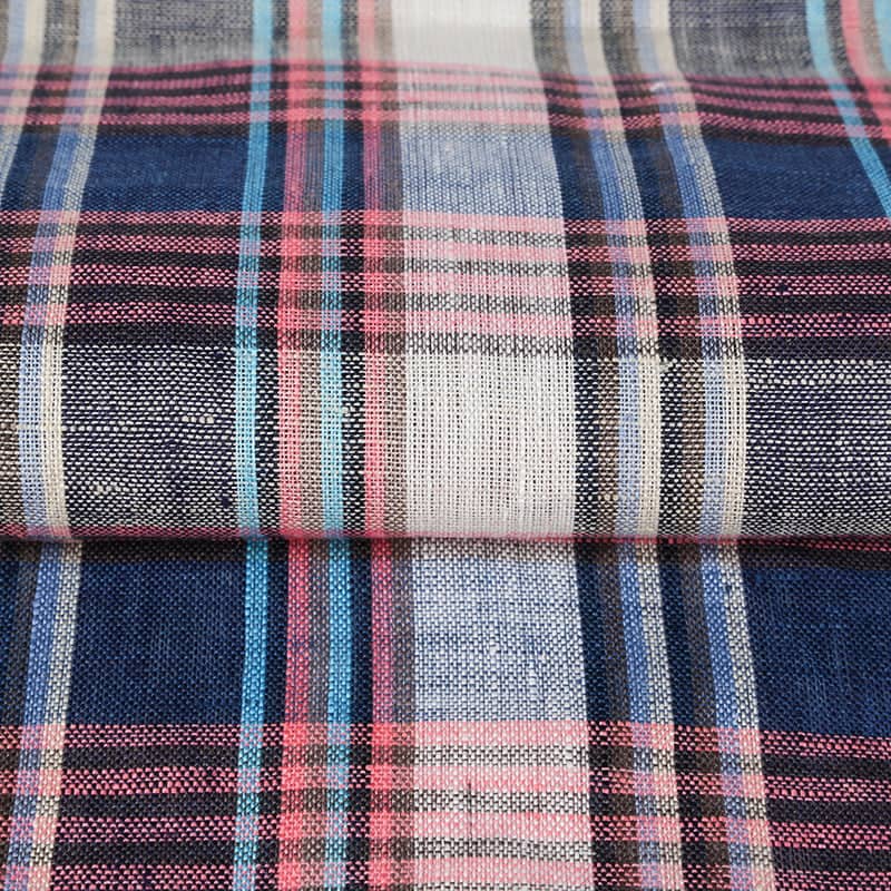 Pure Linen Colorido Diseño de diseño Ligero de peso adecuado para hacer shir y pantalones para hombres